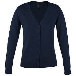 SOLS Womens/Ladies Golden V Neck Cardigan / Navy